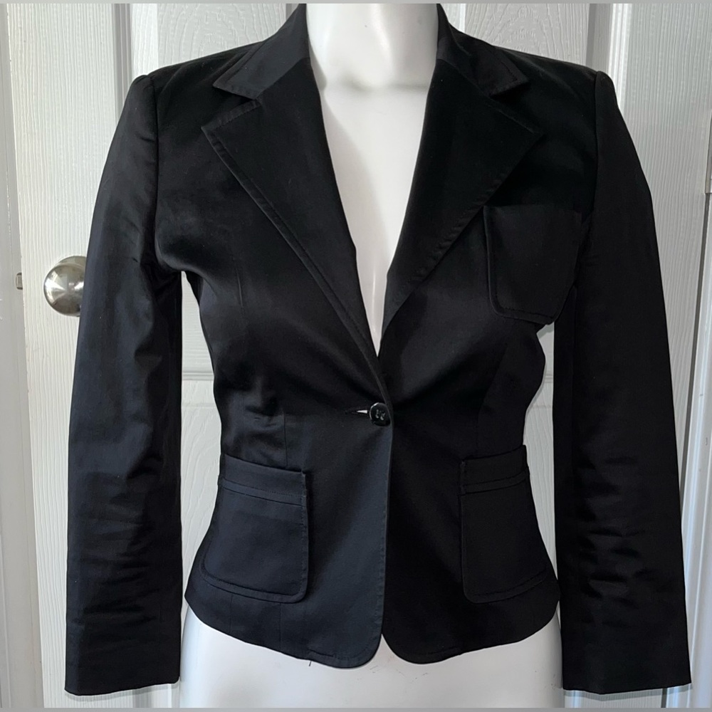 bebe Black Single-Button Tailored Blazer